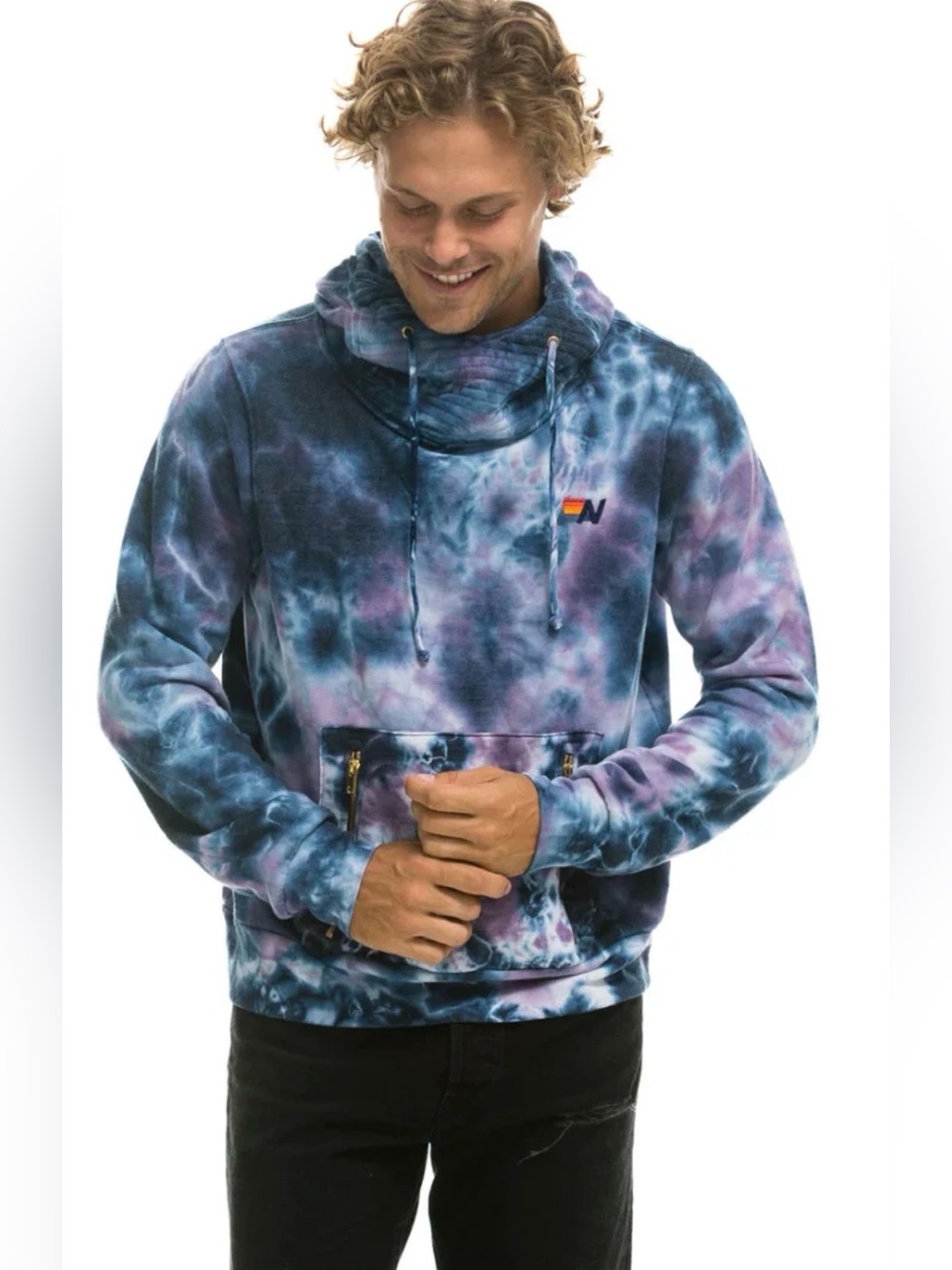 Aviator Nation tie-dye Ninja pullover hoodie sz S - Picture 11 of 14
